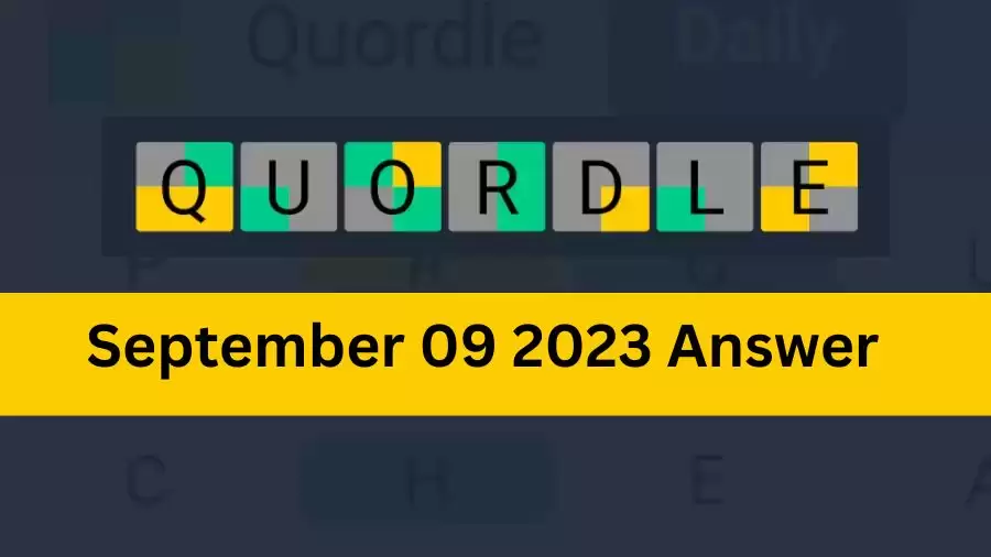 Quordle Daily Sequence Answer Today September 09 2023