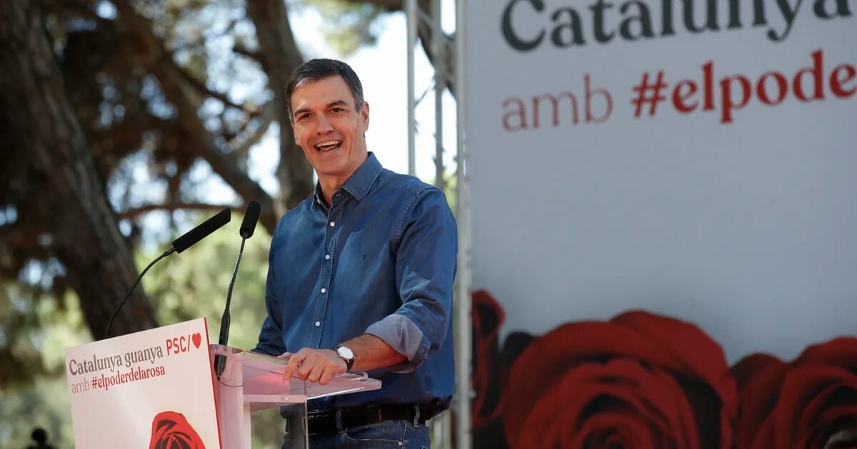 Sánchez augura cuatro años más de gobierno socialista en Cataluña ante la manifestación del PP en Madrid
