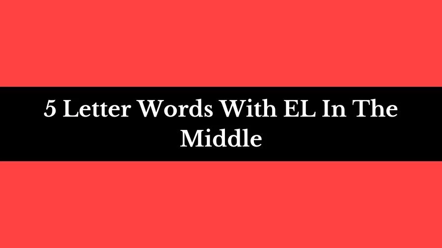 5 Letter Words With EL In The Middle List of 5 Letter Words With EL In The Middle