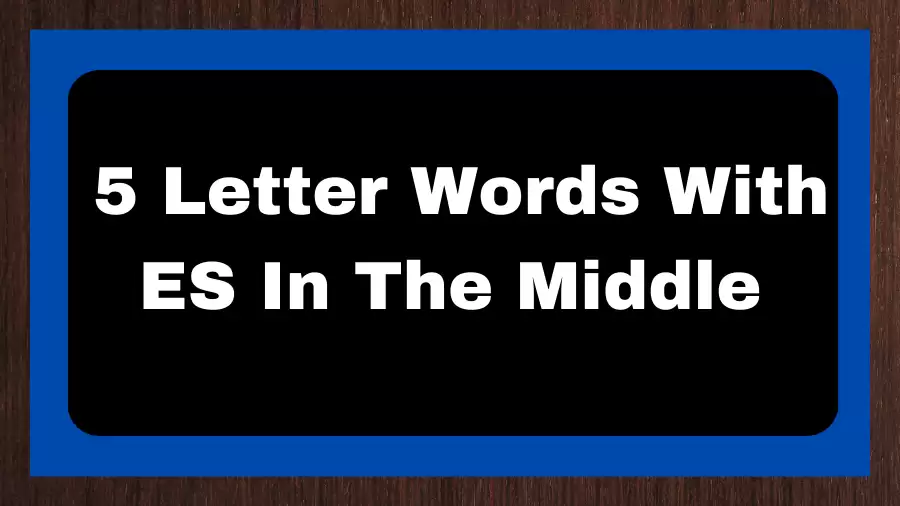 5 Letter Words With ES In The Middle, List of 5 Letter Words With ES In The Middle