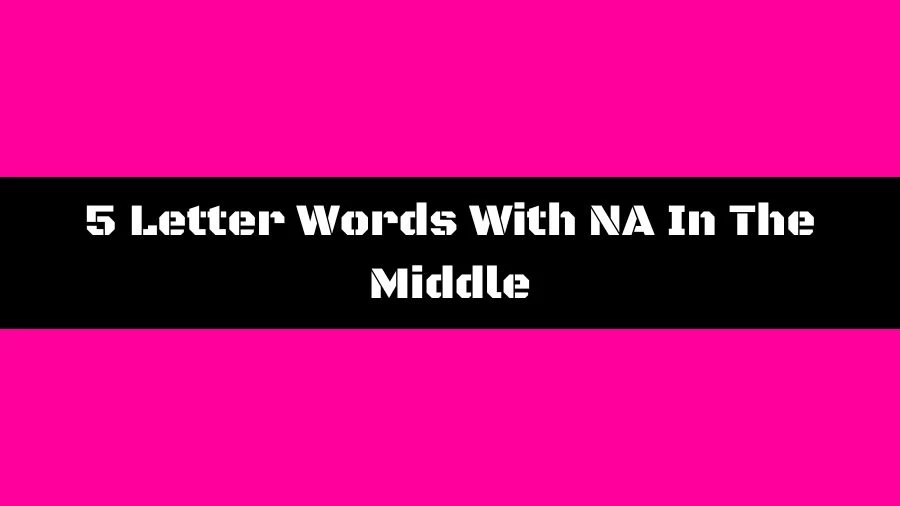5 Letter Words With NA In The Middle List of 5 Letter Words With NA In The Middle