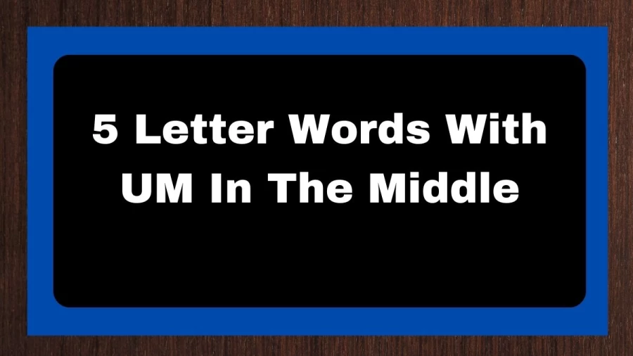 5 Letter Words With UM In The Middle, List of 5 Letter Words With UM In The Middle