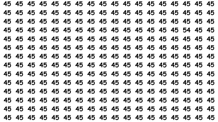 Test Visual Acuity: If you have 50/50 Vision Find the Number 54 in 15 Secs