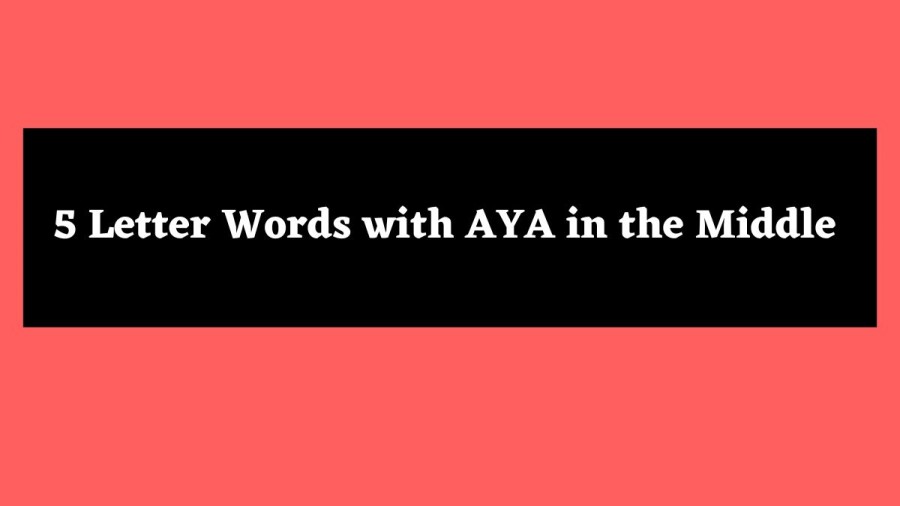 5 Letter Words with AYA in the Middle - Wordle Hint