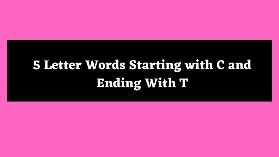 5 Letter Words Starting with C and Ending With T - Wordle Hint