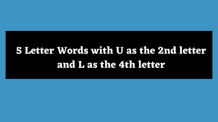 5 Letter Words with U as the 2nd letter and L as the 4th letter - Wordle Hint