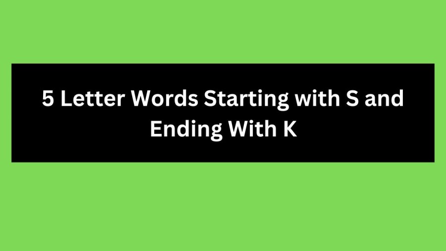 5 Letter Words Starting with S and Ending With K - Wordle Hint