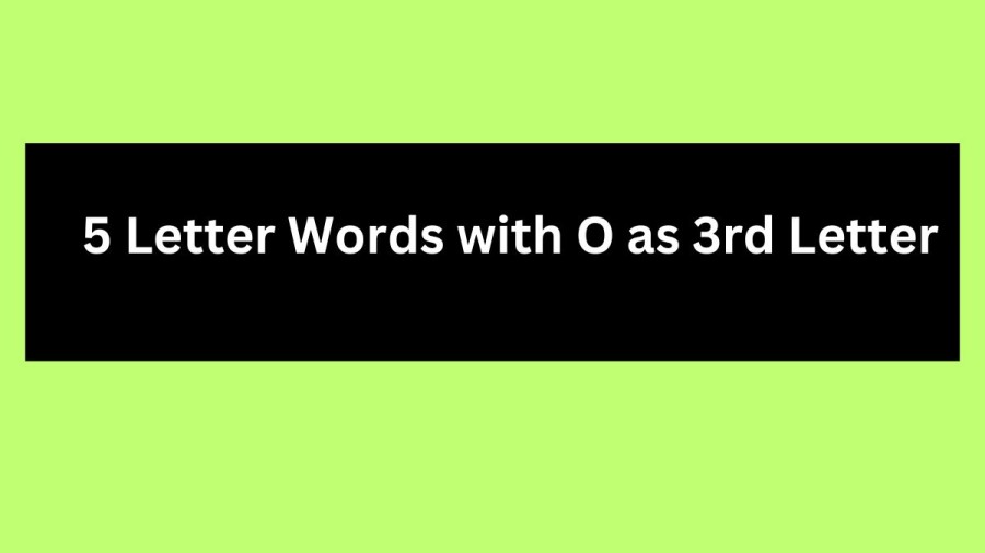 5 Letter Words with O as 3rd Letter - Wordle Hint