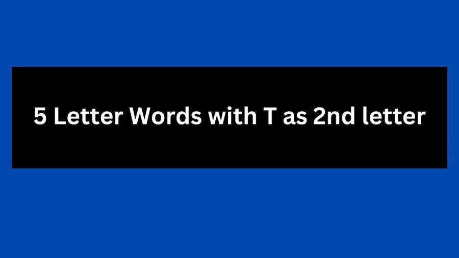 5 Letter Words with T as 2nd letter - Wordle Hint