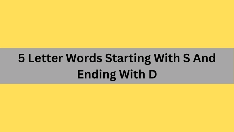 5 Letter Words Starting With SC And Ending With D, List of 5 Letter Words Starting With SC And Ending With D