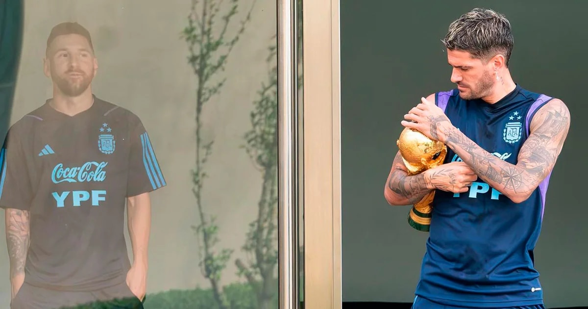 4La foto de Rodrigo De Paul con el Mundial y la reacción de Messi que causó sensación: “¿Te perdiste algo?”