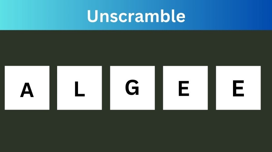 Unscramble ALGEE Jumble Word Today