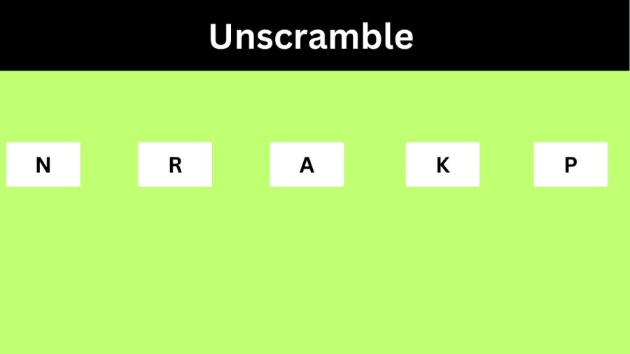 Unscramble NRAKP Jumble Word Today