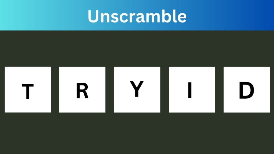 Unscramble TRYID Jumble Word Today