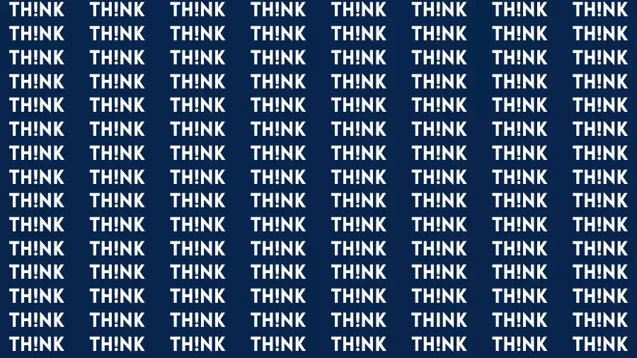 Observation Eye Test: If you have Hawk Eyes Find the word Think in 15 Secs