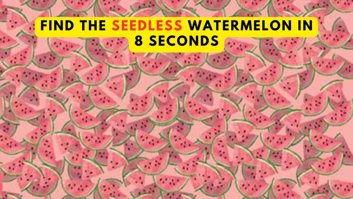 Optical Illusion IQ Test: Spot the seedless watermelon in 8 seconds