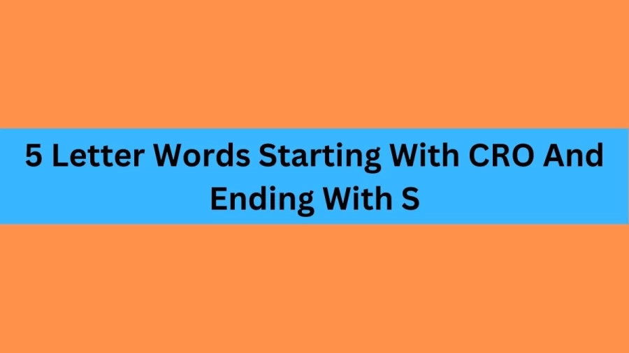 5 Letter Words Starting With CRO And Ending With S, List Of 5 Letter Words Starting With CRO And Ending With S