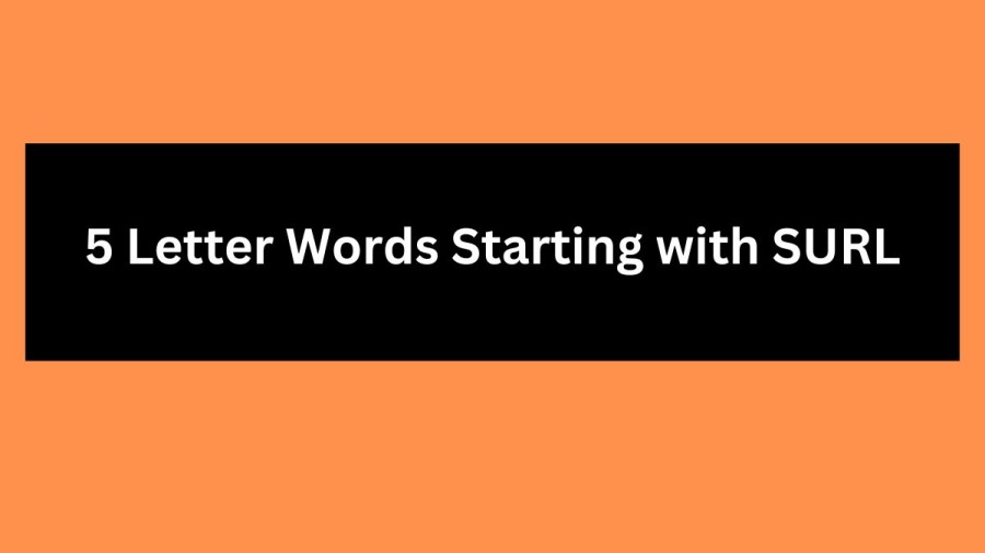 5 Letter Words Starting with SURL, List Of 5 Letter Words Starting with SURL