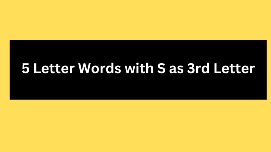 5 Letter Words with S as 3rd Letter - Wordle Hint