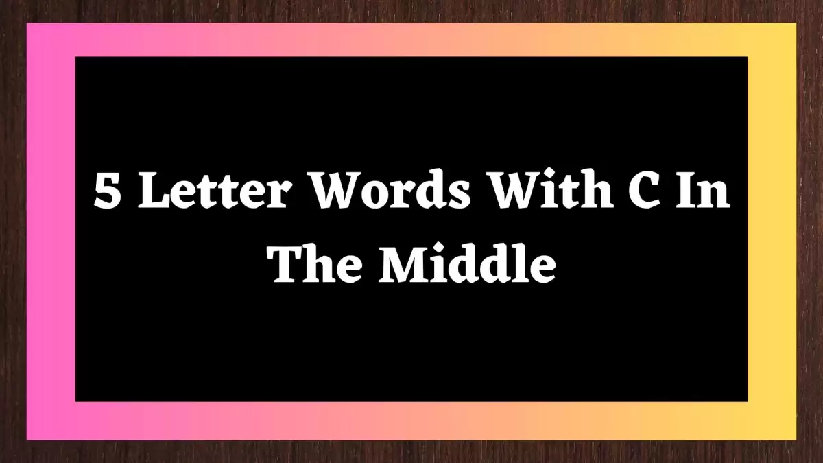 5 Letter Words With C In The Middle All Words List
