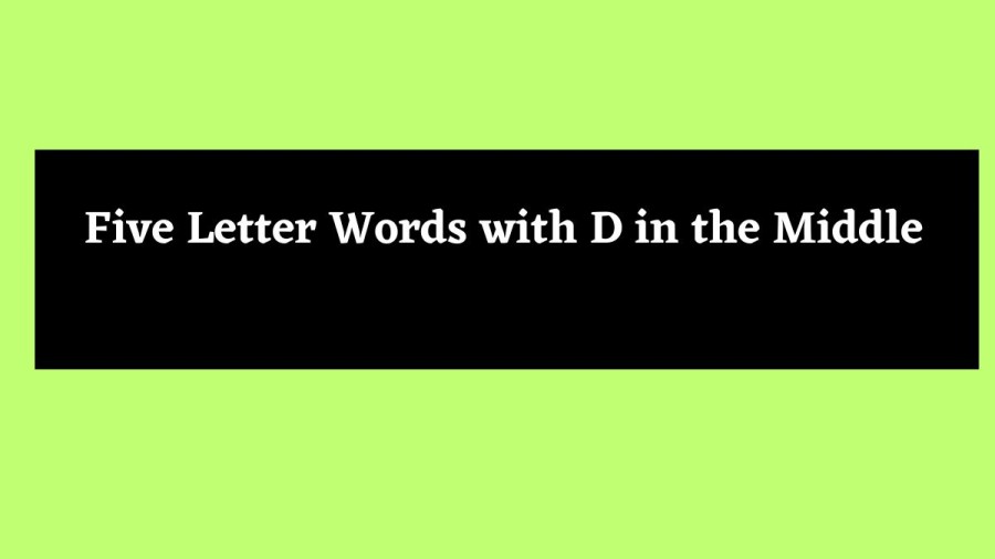 5 Letter Words with D in the Middle - Wordle Hint