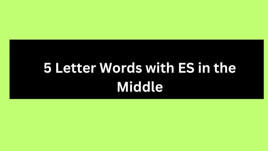 5 Letter Words with ES in the Middle - Wordle Hint