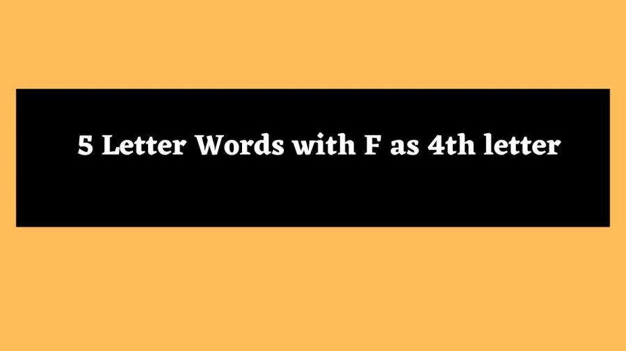5 Letter Words with F as 4th letter - Wordle Hint