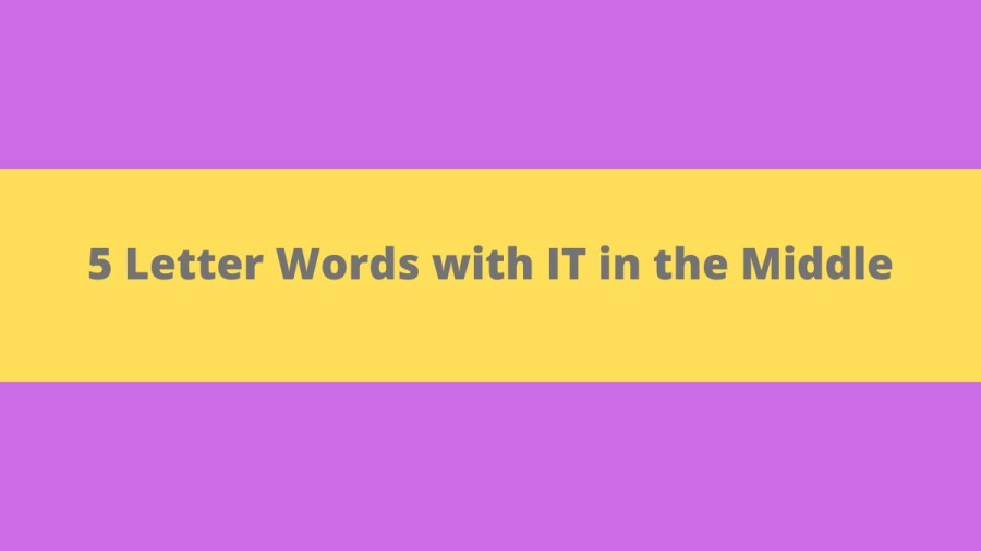 5 Letter Words with IT in the Middle - Wordle Hint