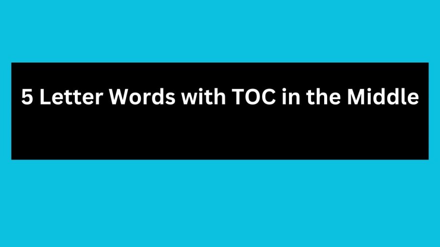 5 Letter Words with TOC in the Middle - Wordle Hint