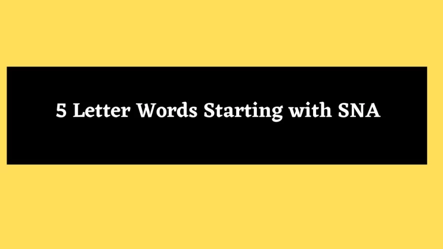 5 Letter Words Starting with SNA - Wordle Hint