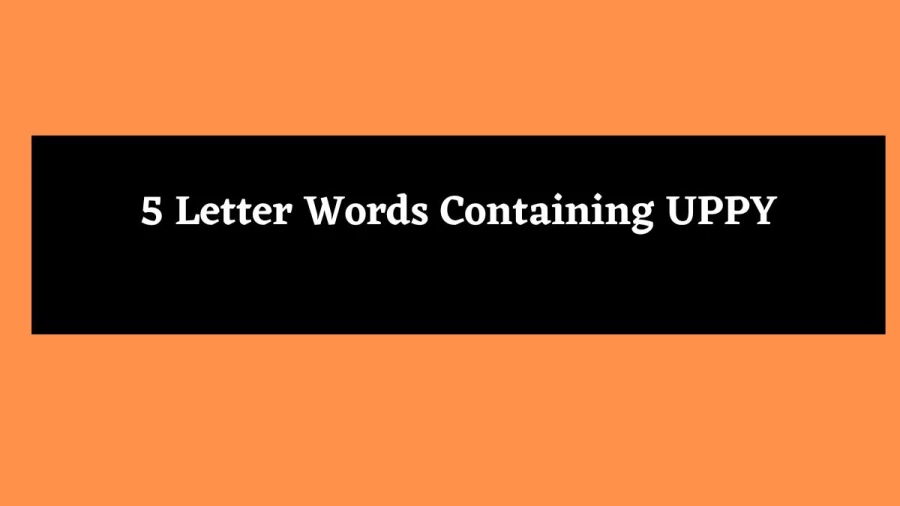5 Letter Words Containing UPPY - Wordle Hint