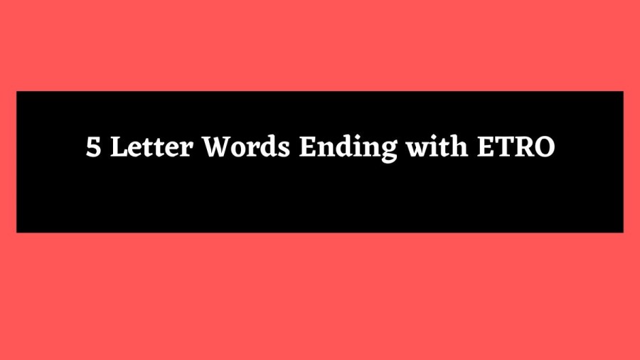 5 Letter Words Ending with ETRO - Wordle Hint