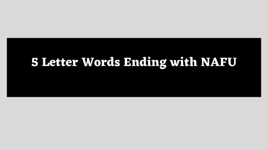 5 Letter Words Ending with NAFU - Wordle Hint