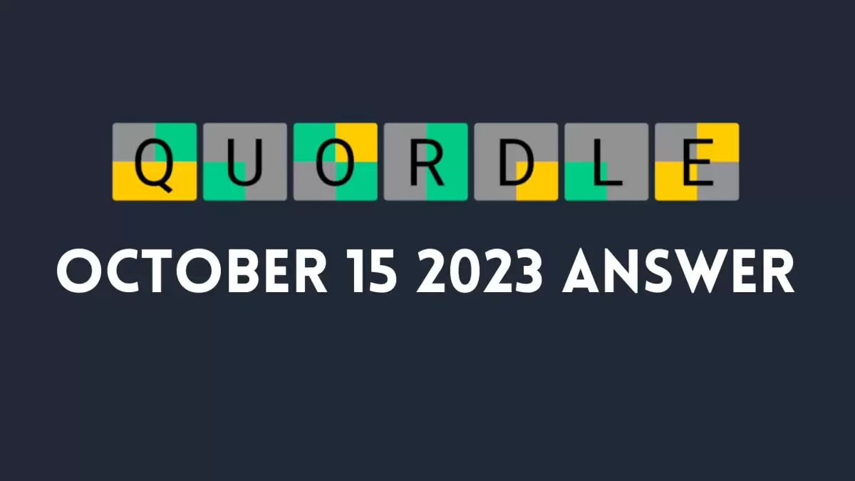 Quordle Daily Sequence Answer Today October 15 2023