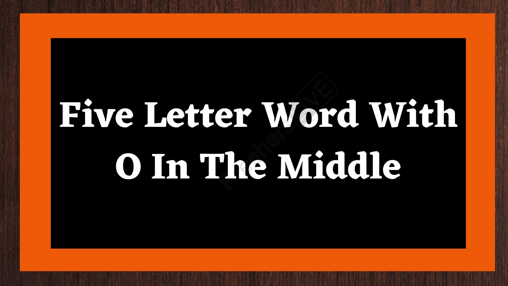 Una palabra de cinco letras con una O en el medio.  Lista de todas las palabras.