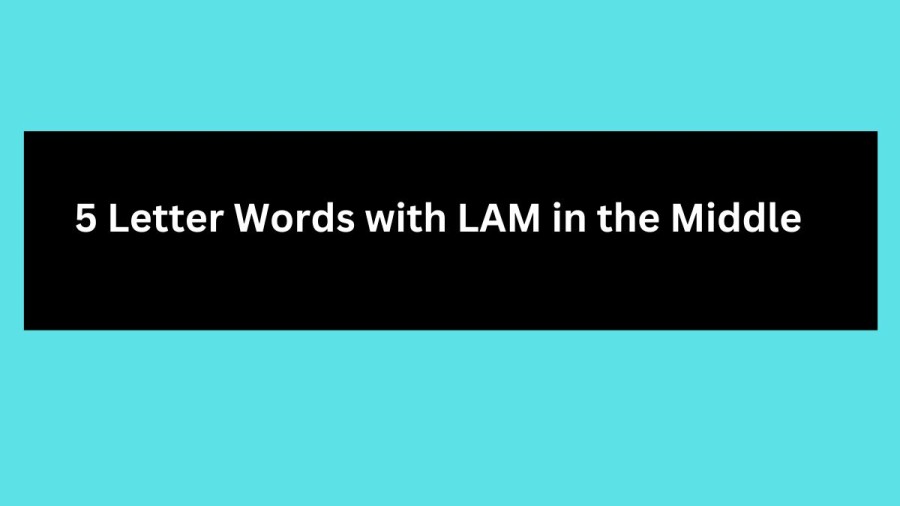 5 Letter Words with LAM in the Middle, List Of 5 Letter Words with LAM in the Middle