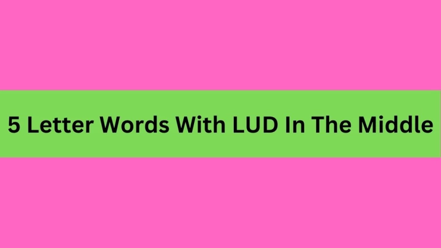 5 Letter Words With LUD In The Middle, List Of 5 Letter Words With LUD In The Middle