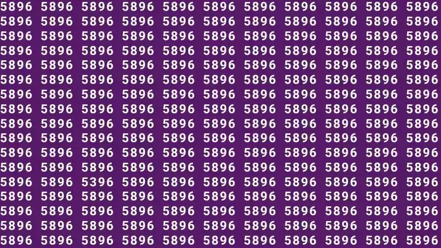 Observation Skill Test: If you have Eagle Eyes Find the number 5396 among 5896 in 12 Seconds?