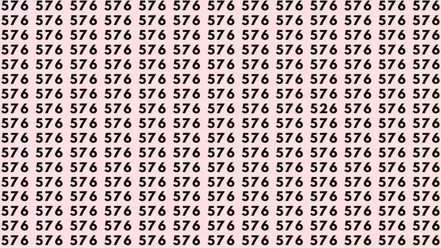 Optical Illusion Brain Test: If you have Eagle Eyes Find the number 526 among 576 in 12 Seconds?