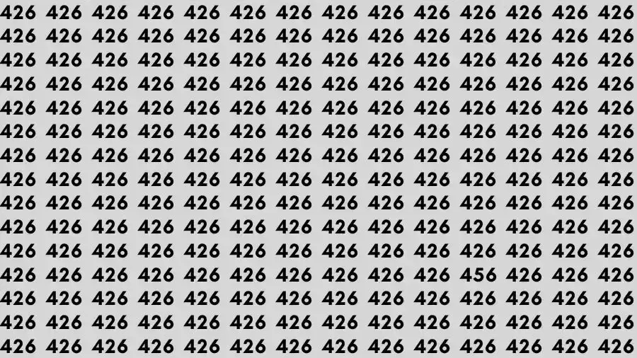 Optical Illusion Brain Test: If you have Eagle Eyes Find the number 456 among 426 in 12 Seconds?