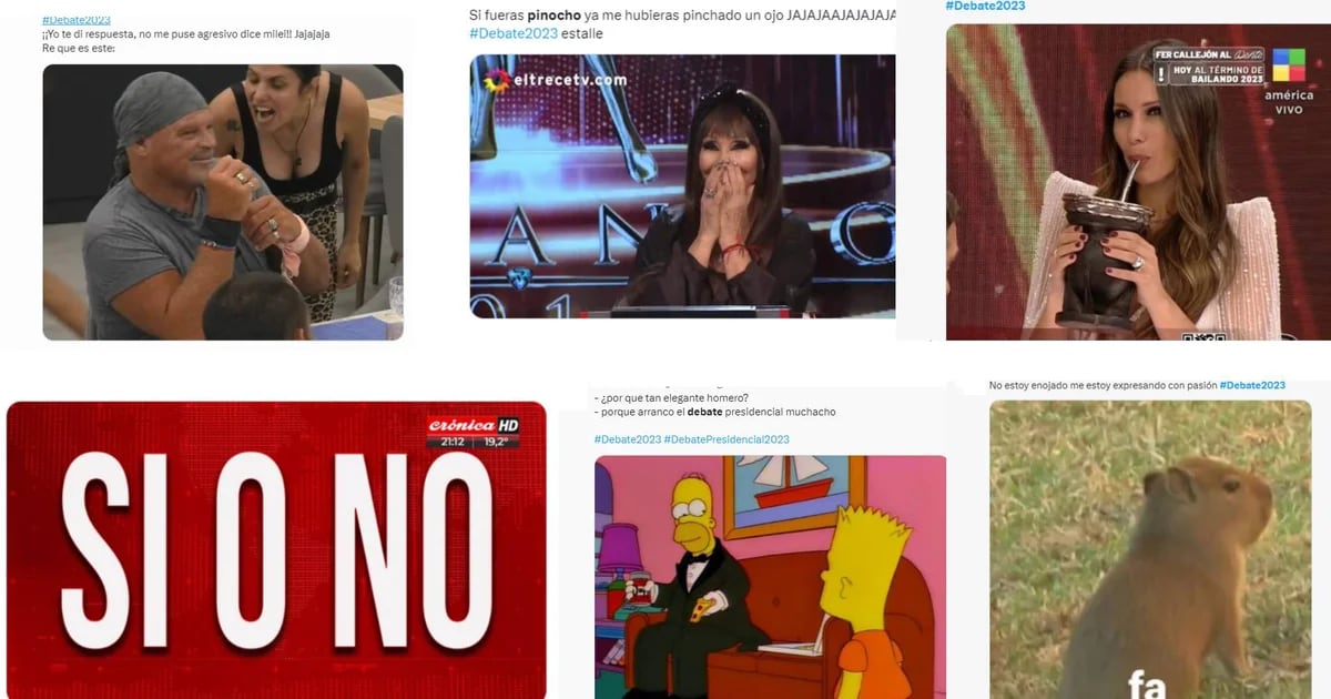 1“Si fueras Pinocho” y “sí o no”: los mejores memes del debate presidencial entre Sergio Massa y Javier Milei