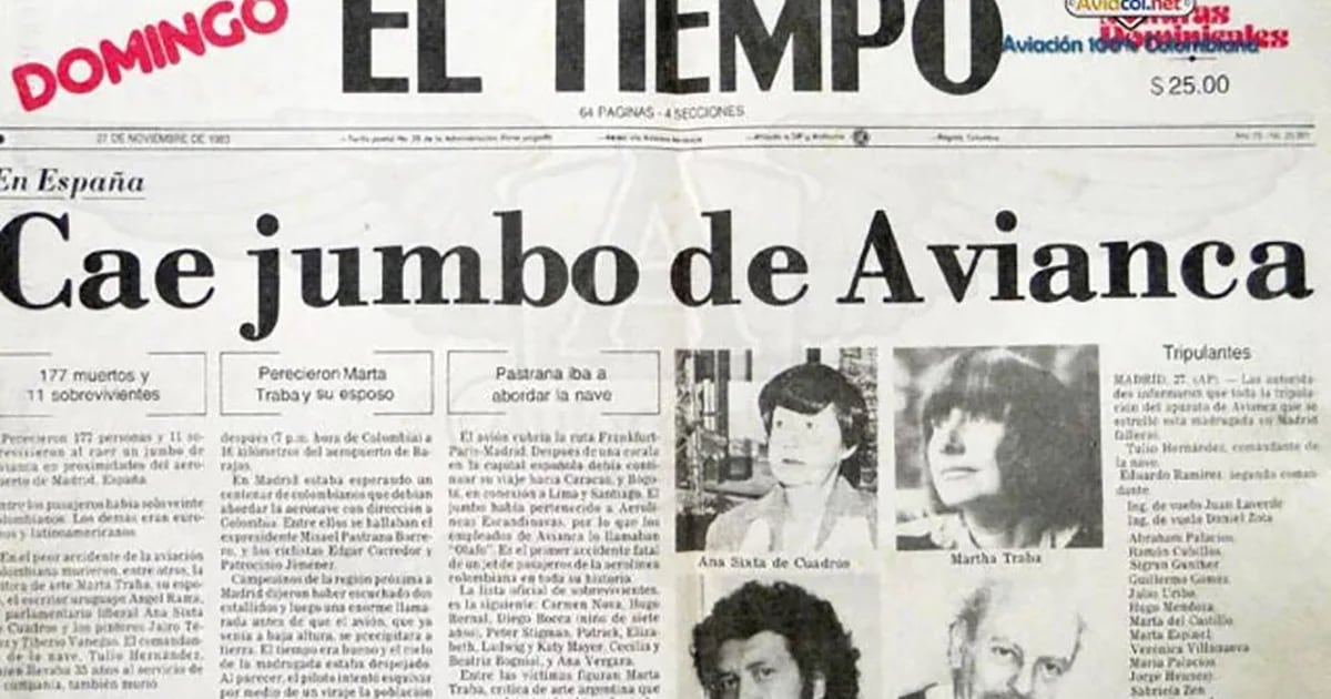 Cuatro décadas de la tragedia de Avianca que tuvo a grandes escritores entre sus 181 muertos