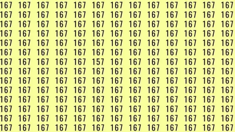 Optical Illusion: If you have sharp eyes find 157 among 167 in 10 Seconds?