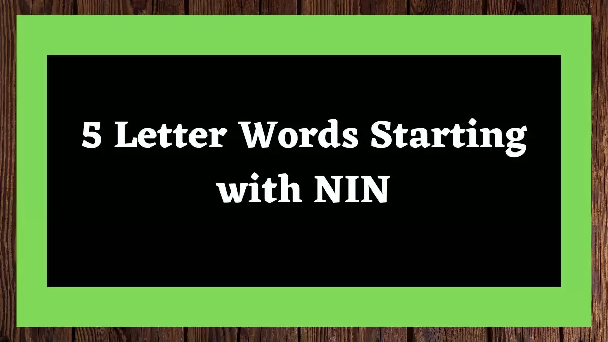 5 Letter Words Starting with NIN All Words List