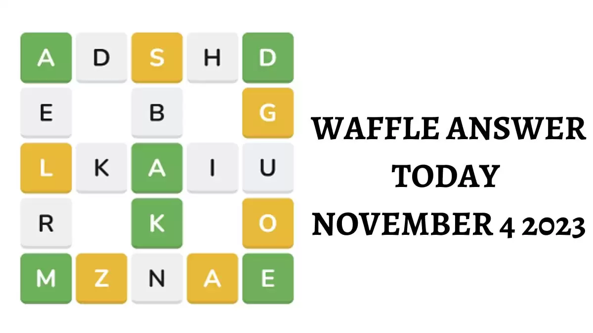 Waffle Answer Today November 4 2023, Daily Waffle #652 Game Hints and Solution