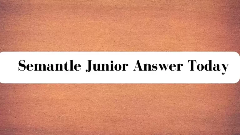 Semantle Junior Answer Today November 08 2023