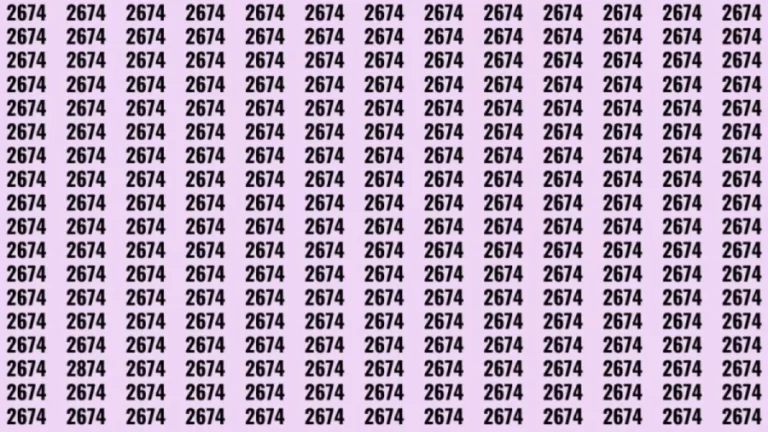Observation Brain Test: If you have Eagle Eyes Find the Number 2874 among 2674 in 10 Secs