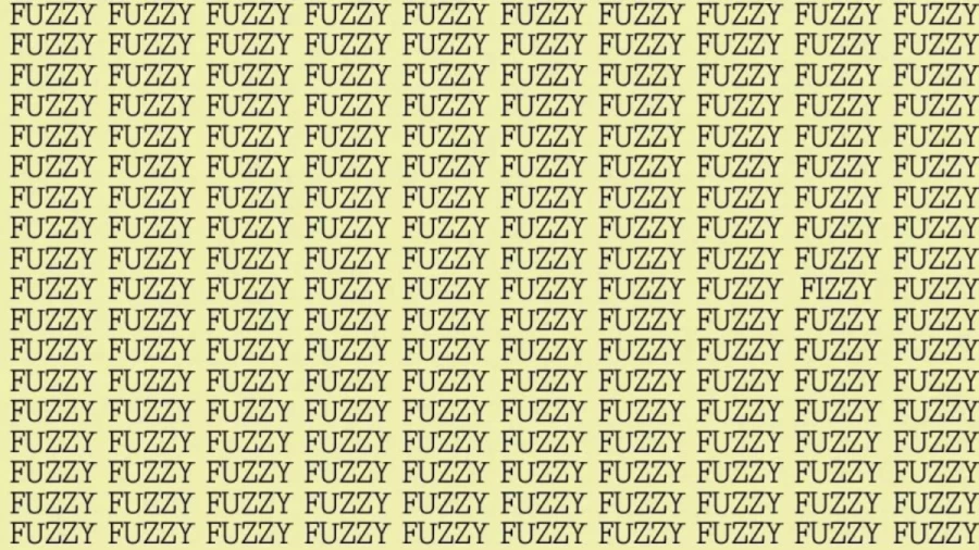 Brain Test: If You Have Hawk Eyes Find The Word Fizzy Among Fuzzy In 15 Secs