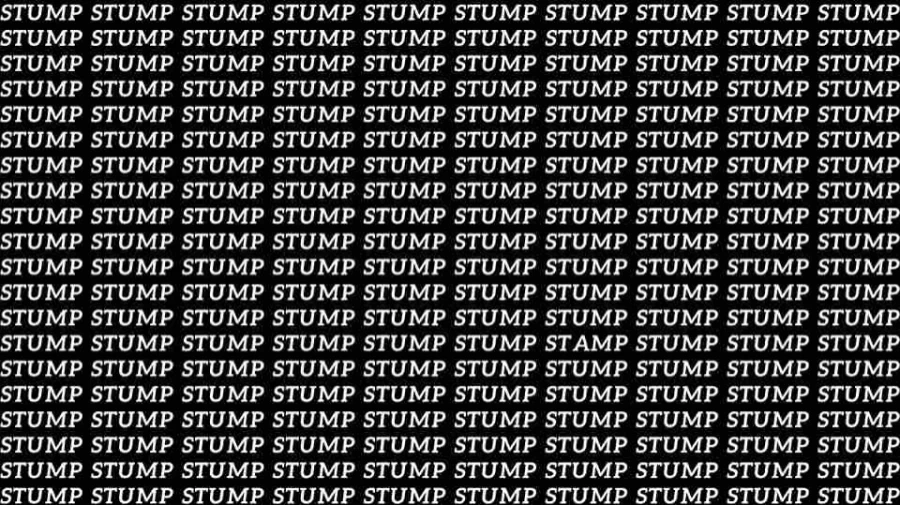 Observation Skill Test: If you have Eagle Eyes find the Word Stamp among Stump in 15 Secs
