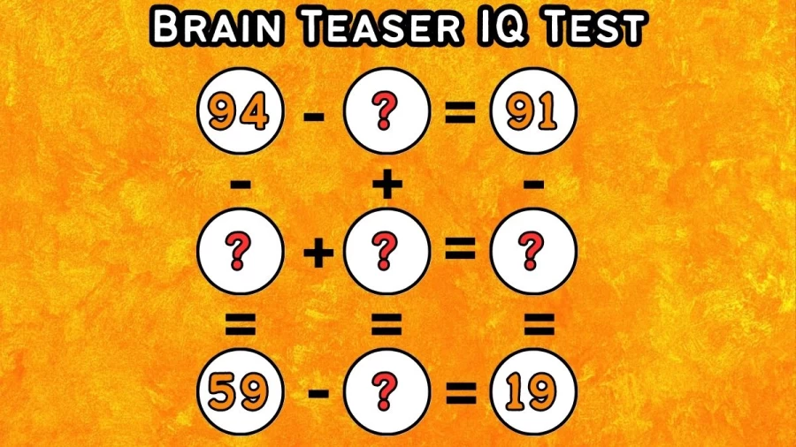 Brain Teaser IQ Test: Only a Genius Can Solve this Math Test! Can You?